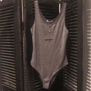 Zara Silver Metallic Bodysuit
